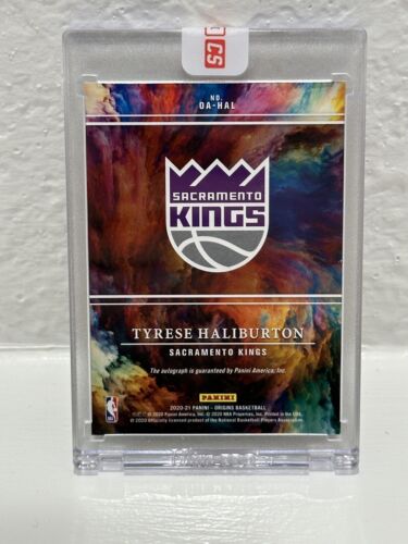 Tyrese Haliburton 2020-21 Panini Origins Rookie Auto ON CARD 95/99 RC # OA-HAL - Picture 2 of 2