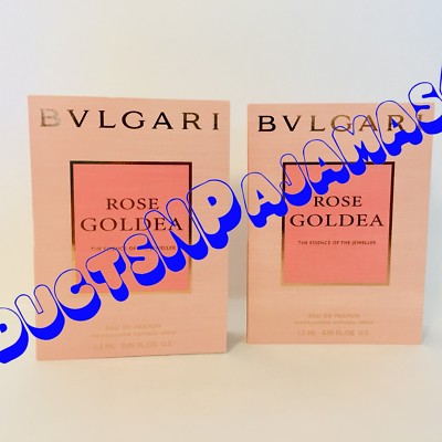 LOT of 2~ Bvlgari ROSE GODEA THE ESSENCE OF A JEWELLER  .05oz/1.5ml SAMPLES
