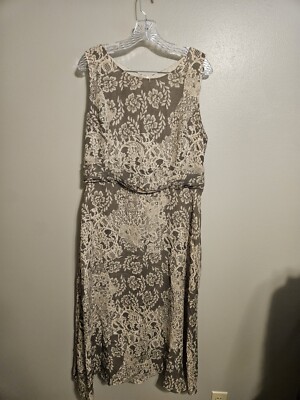 Danny and Nicole Womens Beige Brown Black Pattern Sleeveless Long Dress Size 16 | eBay Danny and Nicole Womens Beige Brown Black Pattern Sleeveless Long Dress Size 16 | eBay
