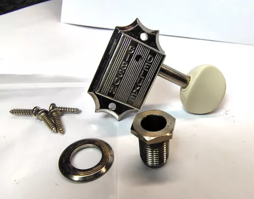 Gibson Deluxe Nickel Tuner, Tuning Machine, Bass Side, id-12