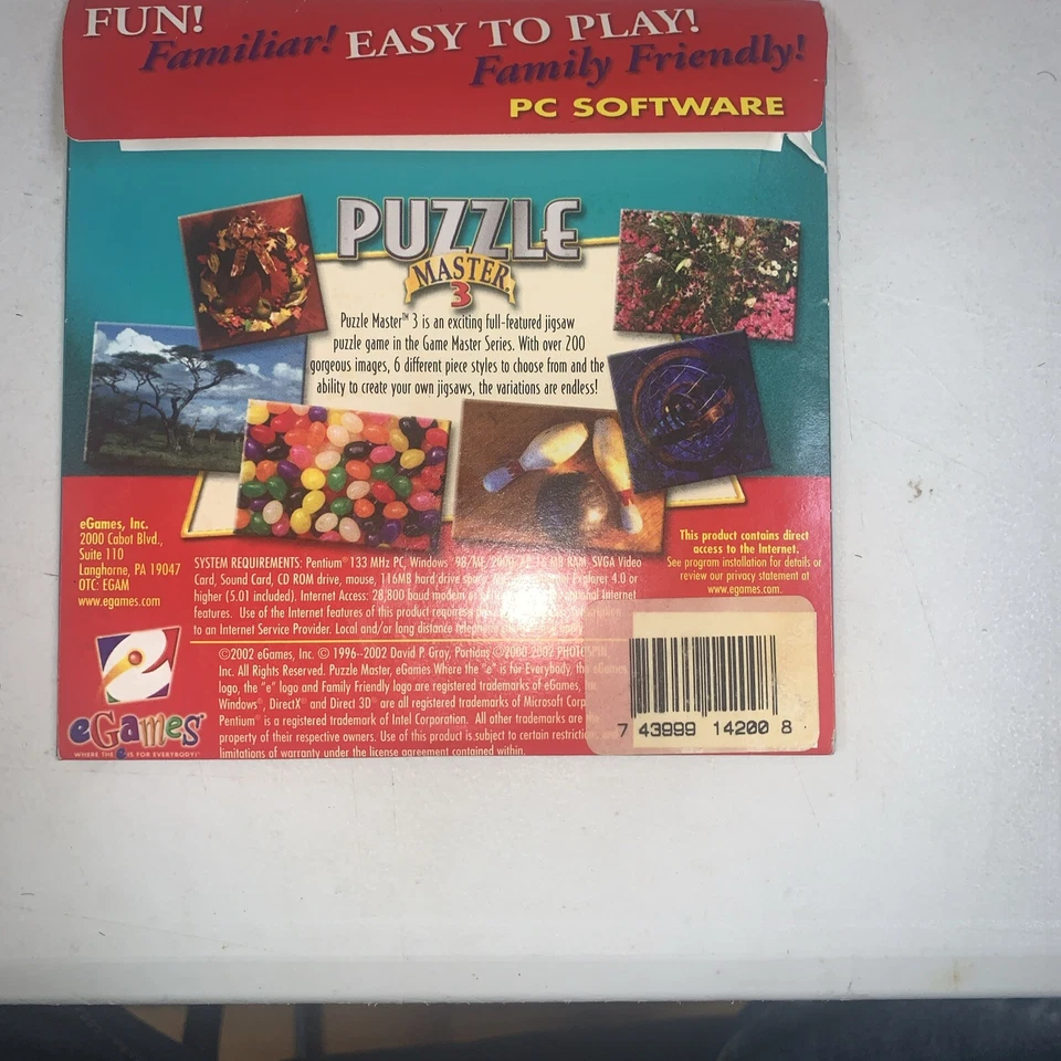 Vintage Game Master Series - Puzzle Master 3 PC Game - Used - Image 3 of 4