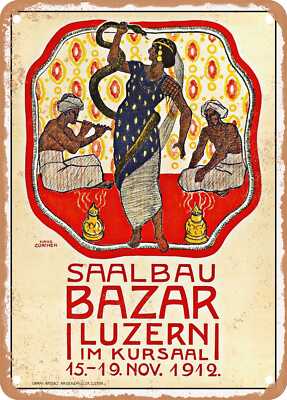 METAL SIGN - 1912 Bazaar Lucerne in the Kursaal Vintage Ad