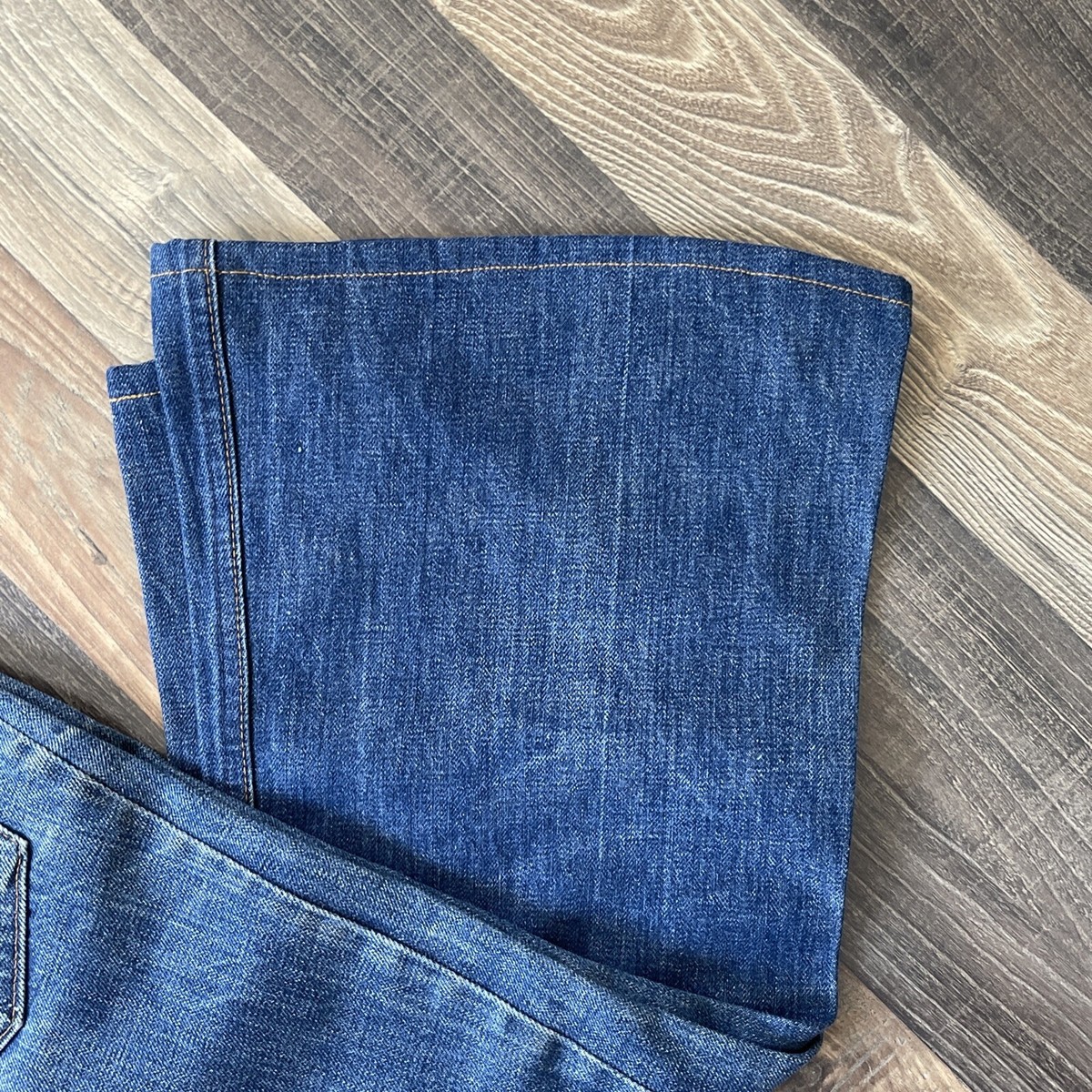 Vintage 70s Levi's 684 Flare Blue Jeans Orange Tab actual