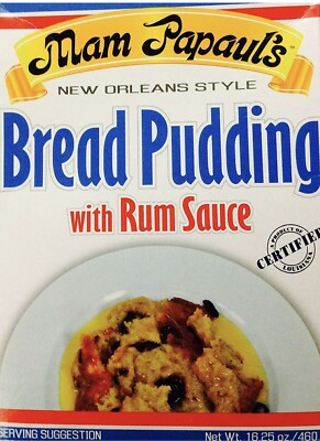 Mam Papaul's Sauce Bread Pudding With Rum Sauce (lot of 4)New Orleans Style