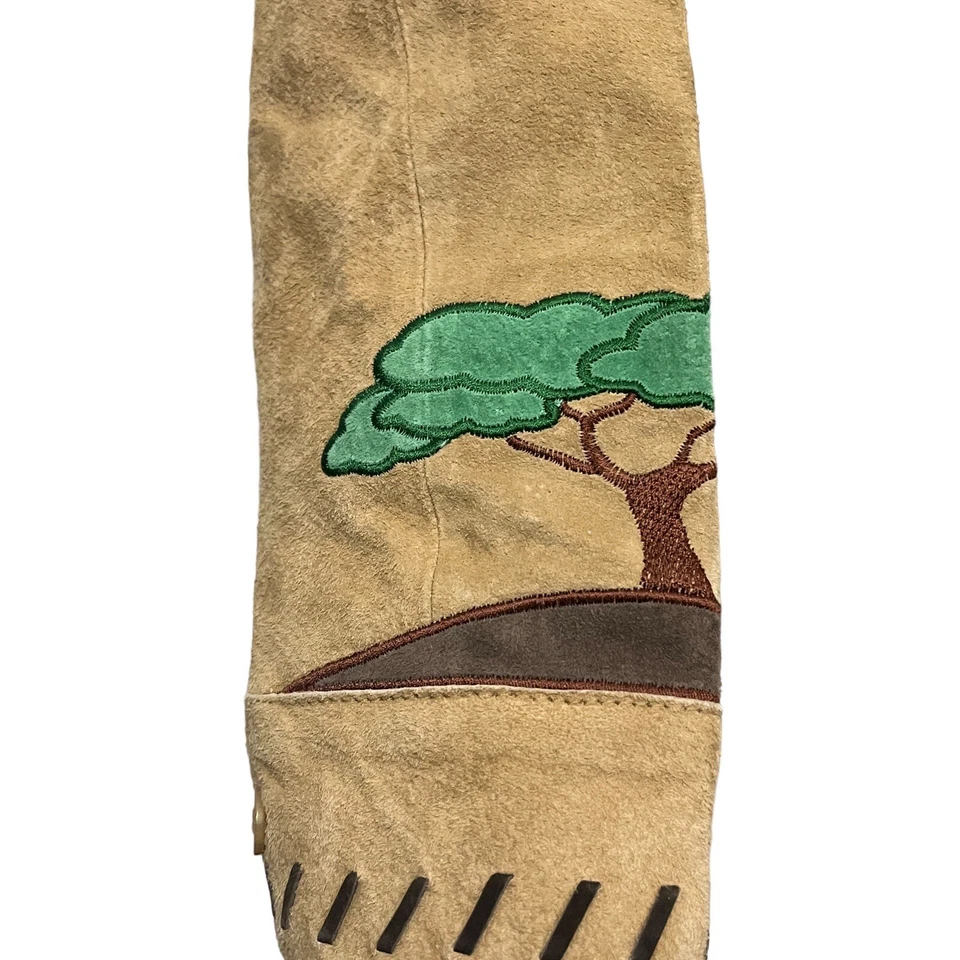 The Quacker Factory Suede Jacket Women Size L Safari Elephant Giraffe Barn Style - Image 4 of 4