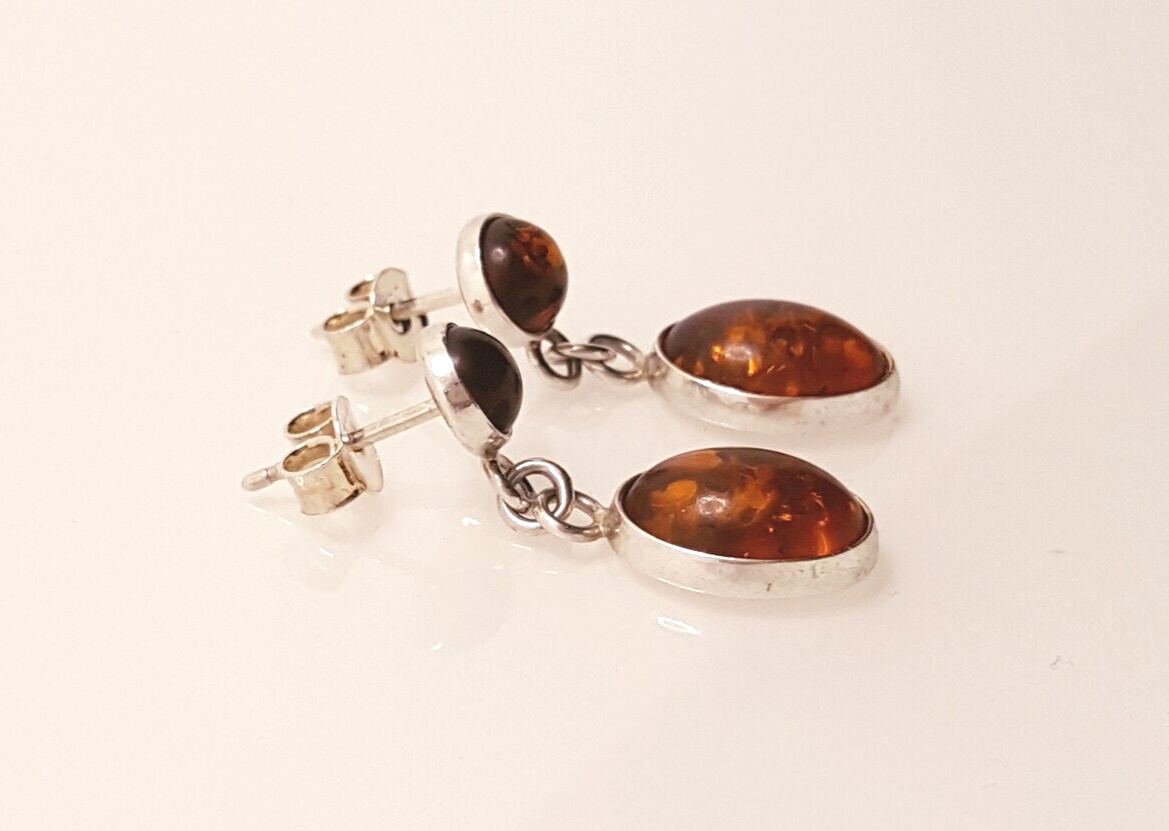 Gorgeous Real Baltic Ambers Stud Dangle Earrings … - image 18