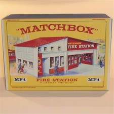 Matchbox Lesney/ Accessory MF-1 Fire Station Red Roof empty box repro *