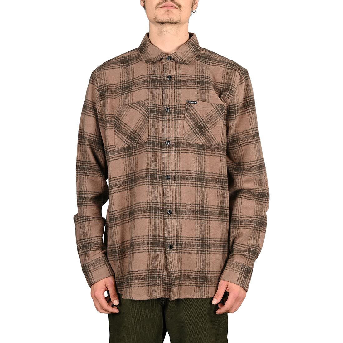 Camisa Volcom Tone Stone L/S - Marrón