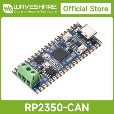 Waveshare RP2350 CAN Development Board, Based On Raspberry Pi RP2350A Dual-core