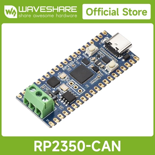 Waveshare RP2350 CAN Development Board, Based On Raspberry Pi RP2350A Dual-core
