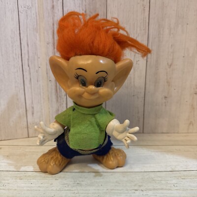 Vintage Royalty Industries 1973 5 Inch Troll Hobbit Orange Hair Rare See Picture