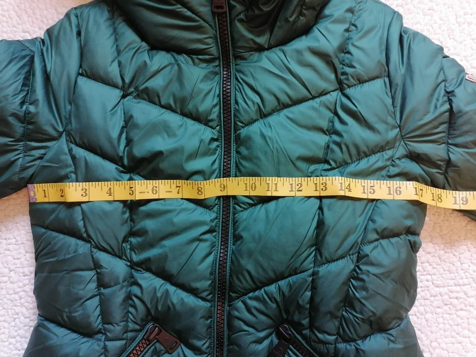 BERNARDO Water Resistant Hooded Puffer Coat In Forest Green, XS - Image 4 of 4