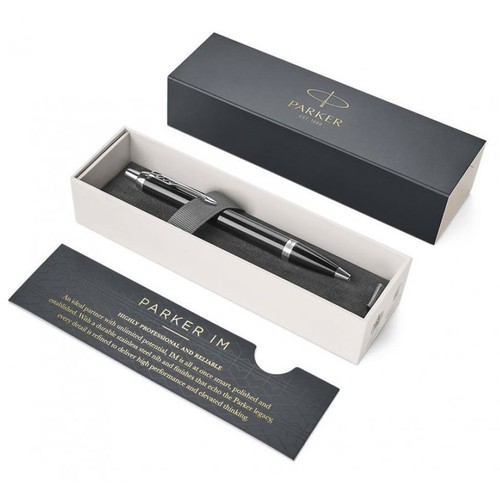 Personalised Engraved Parker IM Black Chrome Trim Ballpoint Pen - 第 2/3 張圖片