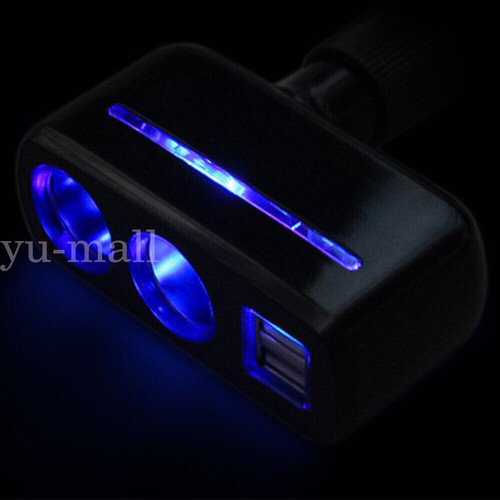 1x Car Charger Cigarette Lighter Double Power Adapter Socket Splitter Dual USB - Picture 5 of 15