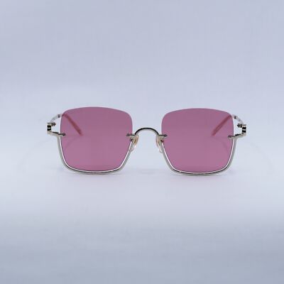 GUCCI GG1279S 003 Gold/Cyclamen 54-21-140 Sunglasses New Authentic