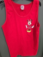 Vintage Disney Designs Minnie Mouse Red Tank Top Unisex Large – Made in USA Cute