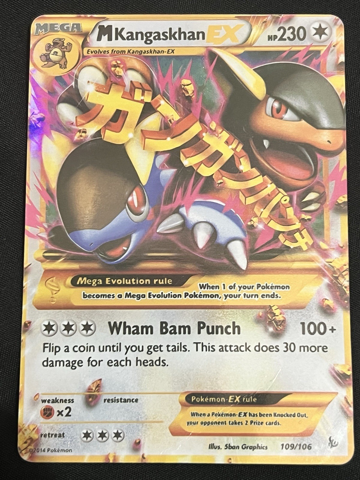 Pokémon TCG M Kangaskhan EX Ultra Rare Holo 109/106 FlashFire