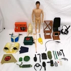 New ListingVintage GI Joe Adventure Team 12" Figure & Parts Lot Clothes Gun Accessories Dog