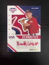 SSP rookie card short print USA PATCH Red White Blue SP Brooks Wright auto 2/5