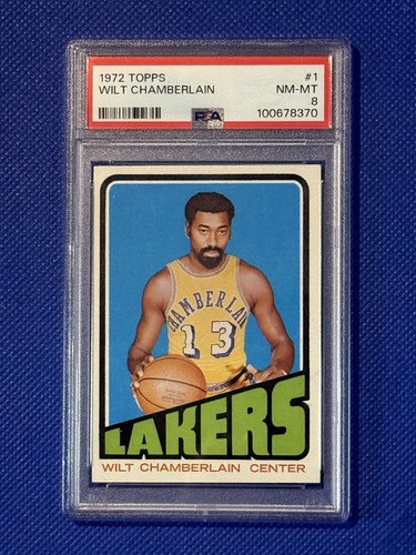 1972 Topps Basketball Card #1 Wilt Chamberlain PSA 8 Graded **NO OFFERS!!** L323
