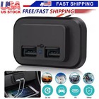 12-24V 4.8A Dual USB PD QC3.0 Car Boat RV Charger Socket LED Power Outlet lot
