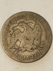 1877 Seated Liberty Half Dollar Silver Coin Circulated 0.9 Fineness Uncertified