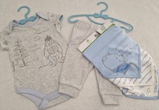 NEW 5x DISNEY NICE WINNIE THE POOH BABY BOY BODYSUIT BOTTOM OUTFIT SET 0-3 mths 