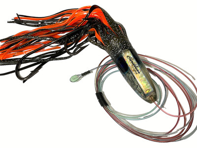 Big Game BILL Fishing Rigged Trolling Lure CARIBBEAN BY PRIMO orange blk abalone