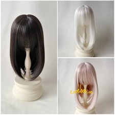 Peluca de longitud media 1/6 1/4MSD 1/3 Blythe BJD cabello liso flequillo largo