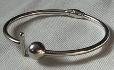 Sterling Silver 925 Talbots Hinged Bangle Bal...