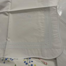  225 Matouk Italy New 1pc Euro Sham 500TC Percale Luca White/White Appliqu s