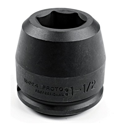 Proto J15075M 1-1/2in Drive 75mm 6-Point Standard Impact Socket Black Oxide