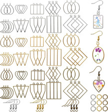 270 Pieces Open Bezel Pendants for Resin, 12 Styles Open Frame Pendant Assorted