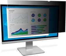 3M Privacy Filter for 24in Full Screen Monitors 16:9 PF240W9E Black Glossy