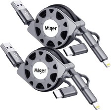 Retractable Multi Charging Cable 3 in 1 USB Phone Charger Cord