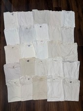 Lot of 25 Vintage Single Stitch Blank White T Shirts sz L 70's 80's 90's 00's 5