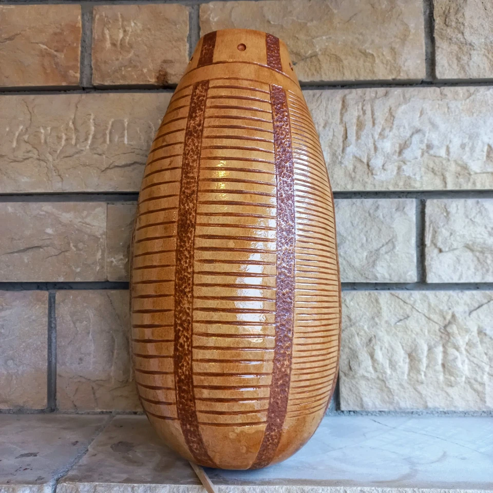 Calabaza Güiro Triple Muesca con Raspador - Instrumento Musical de Percusión Manual Foto 3 de 4