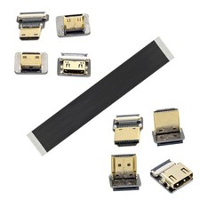 HDMI FPV Ribbon Cable Up Angled 90 Degree Micro HDMI to Mini HDMI Male FPC FFC