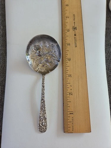 S. Kirk & Son Vintage Sterling Silver Repousse Bon Bon Spoon