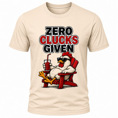 Relaxed Chicken Sunglasses Tee | Sarcastic Farm Humor Shirt | Funny Gift for Men