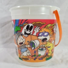 Rugrats Halloween Bucket Vintage 1998 Nickelodeon Blockbuster Trick Or Treating