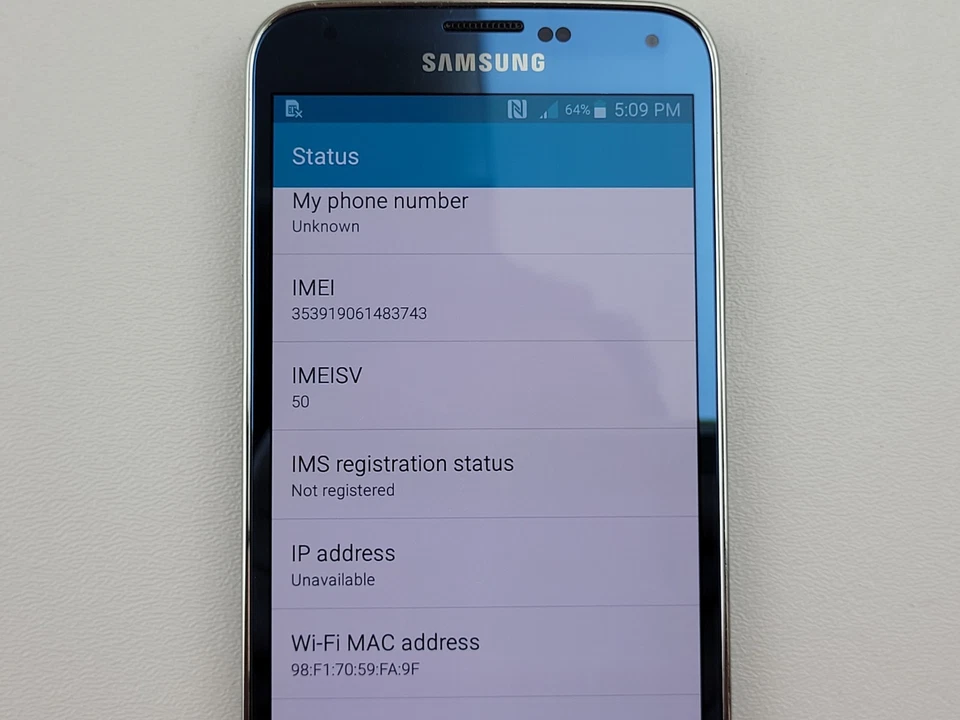 Samsung Galaxy S5 (SM-G900A) 16GB - Blue (AT&T) Smartphone - Clean IMEI - H2029 - Image 4 of 4