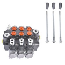 3 Spool 11GPM Hydraulic Directional Control Valve Double Acting Adjustable