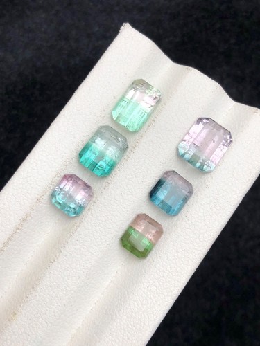 10.55 cts Bi colour Natural tourmaline lot 8.5mmx6.5 - Picture 5 of 10