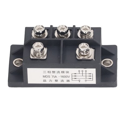 3 Phase Bridge Rectifier 75A 5 Terminal ABS Brass Heat Dissipation Diode Rec SET