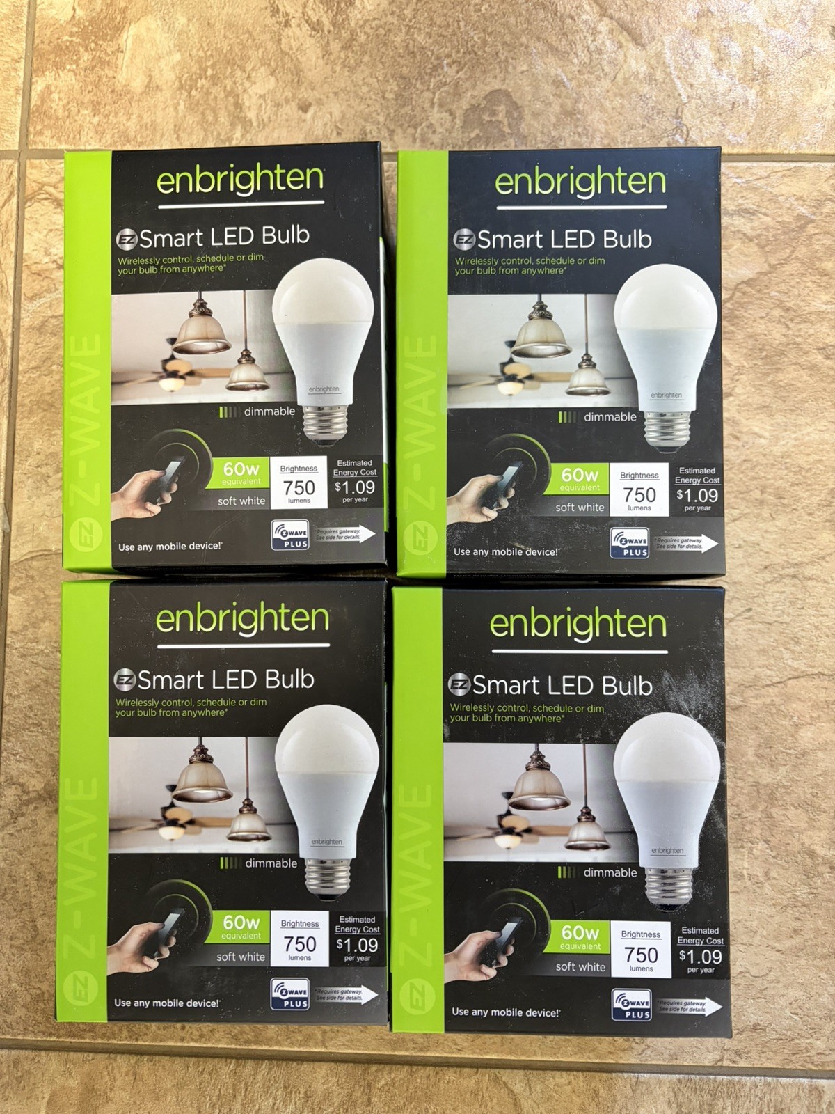 60w 750 Lumens . Z-wave
