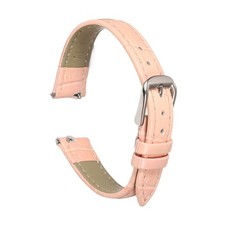 Quick Release Genuine Leather Watch Band 15mm Leather Watch Strap Pink