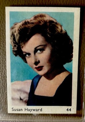 1950 Susan Hayward Movie Star Card Maple Leaf Gum # 44 Blank Back Rare