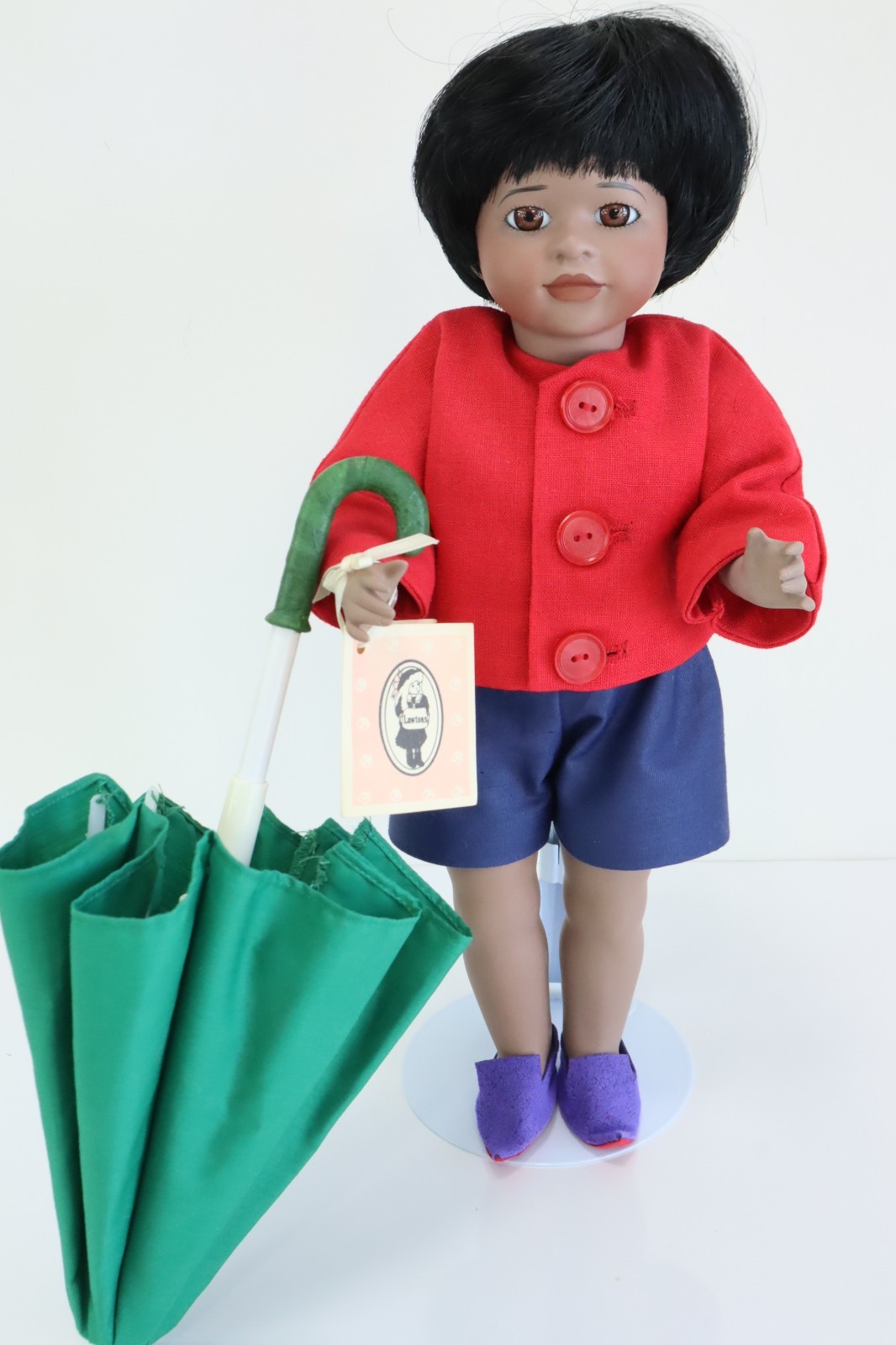 1991 Wendy Lawton Doll 13" LITTLE BLACK SAMBO w/ Tag & Box Ltd Ed 339/500 p