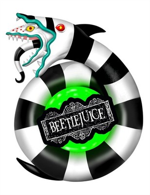 BTJ-BEETLEJUICE SANDWORM DOOR - FANCY DRESS NEU